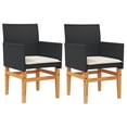 thumbnail image 1 of Sillas de patio VidaXL, modernas, de poliratán negro y madera, juego de 2, 1 of 9