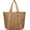 Khaki, variant on Straw Beach Bags for Women Woven Beach Tote Bag Casual Boho Large Shoulder Handbags Purse for Vacation Holiday