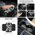 thumbnail image 5 of Renewold Cow Print 12 PCS Front Car Seat Cover Full Set, with Steering Wheel Cover Seat Belt Pad Cover Armrest Box Mat Trash Bin Rear View Mirror Cover Cup Holders Keychain Air Vent Bag Car Decor, 5 of 7