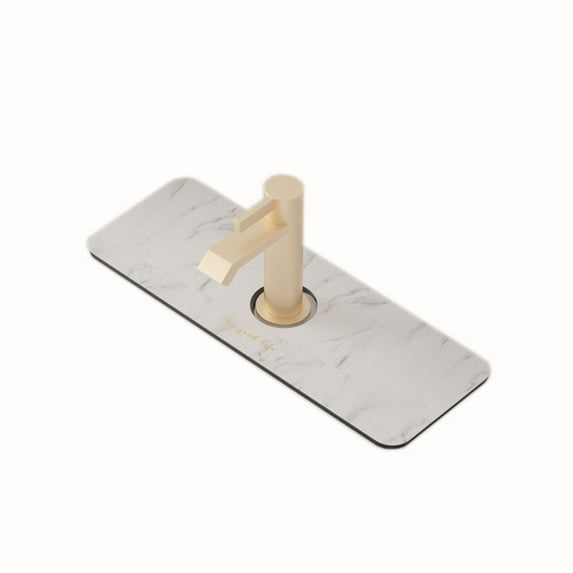 Kitchen Faucet Absorbent Mat Super Absorbent Fast Drying Mat, Sink Gadgets Washable Drying Pads for Countertop, Bathroom, Farmhouse, RV, 14.9*5.4inch