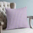 thumbnail image 4 of Pillow Covers 24x24 Set of 2, Buffalo Plaid Throw Pillow Covers Decorative Couch Cushion Cover, Farmhouse Purple Checkered Vintage Grid Microfiber Soft Square Pillowcases for Bedroom Living Room Sofa, 4 of 9