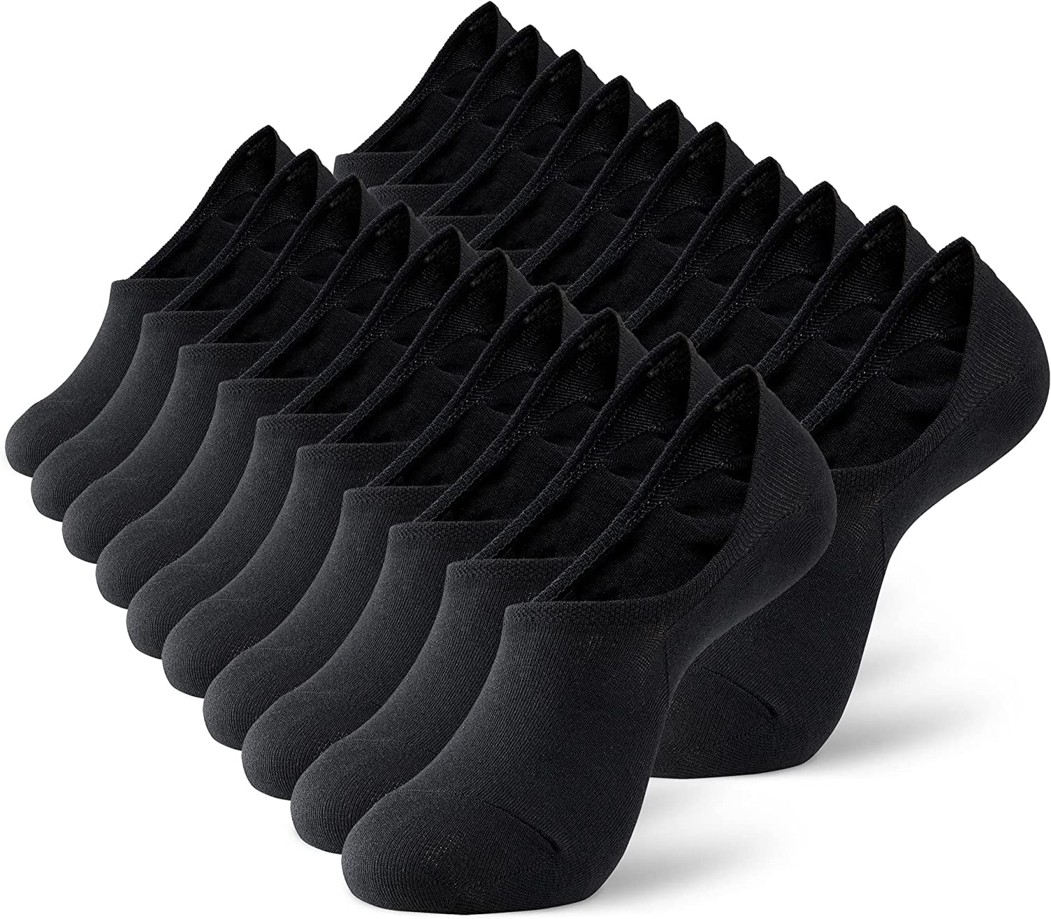 MONFOOT Women's and Men's 10Pairs Breathable NoShow Nonslip Socks