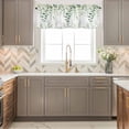 thumbnail image 4 of Eucalyptus Leaf Window Valance for Kitchen, Watercolor Green Plant Country Rod Pocket Short Curtain for Small Windows, Light Filtering Decorative Valance, 42 x 18 Inch, 1 Panel, 4 of 9