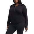 thumbnail image 5 of Danskin Women's Luxe Half Zip Pullover Top (Black/Small), 5 of 6