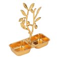 thumbnail image 4 of Bandeja De Servicio Dorada, Bandeja De Fruta Dorada Exquisita Para Escritorios ANGGREK Gold Serving Bowl, 4 of 8
