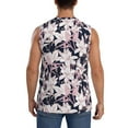 thumbnail image 4 of Kdxio Lilies Flowers for Men's Muscle T-shirt,Sleeveless for Workout Running Athletic Gym Lounge Casual, 4 of 7