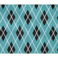 thumbnail image 4 of oneOone Cotton Flex Teal Blue Fabric Argyle Check Diy Clothing Quilting Fabric Print Fabric By Yard 40 Inches Wide, 4 of 4