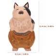 thumbnail image 2 of Unique Wooden Cat Desktop Ornament Exquisite Wood Carving Kitten Statue Animal Craft Decor for Home, 2 of 7