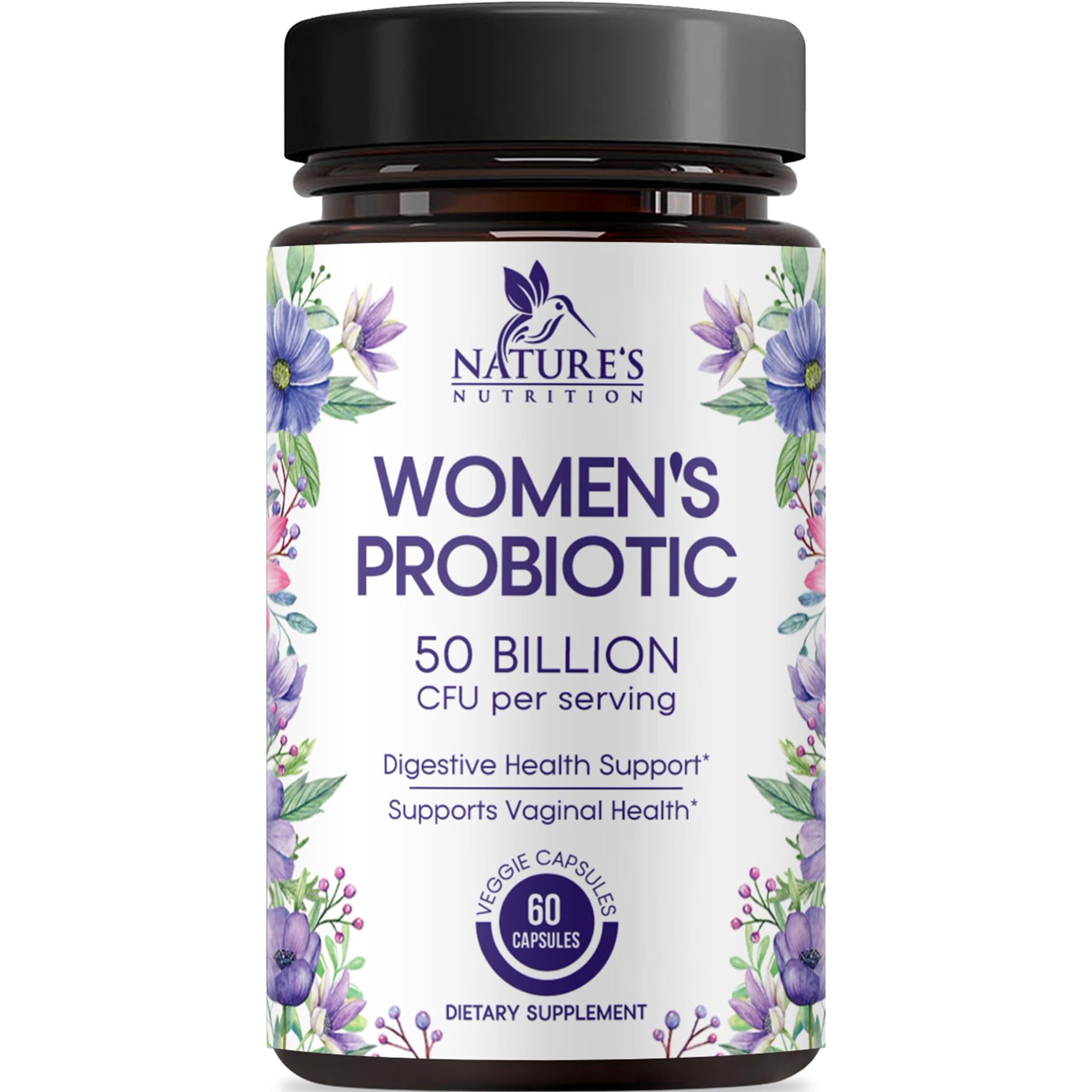 Probiotics for Women - Probiotic Blend 50 Billion CFU Per Cap - 16 Feminine Health Strains Women's Probiotic - Prebiotic for Vaginal PH Balance, Urinary UT Health Support - Bottled USA - 60 Capsules