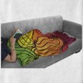 thumbnail image 6 of Abstract Soft Flannel Fleece Blanket, Colorful Tangled Lines Abstract Leaves Design with Various Size Dots Lively Colors, Cozy Plush for Indoor and Outdoor Use, 70" x 90", Multicolor, by Ambesonne, 6 of 6
