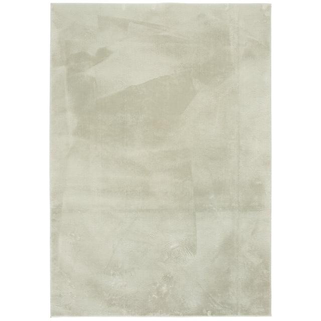 Mainstays Rabbit Faux Fur Sage Area Rug 5x7, Recommended for Living room, Dining Area, Bedroom