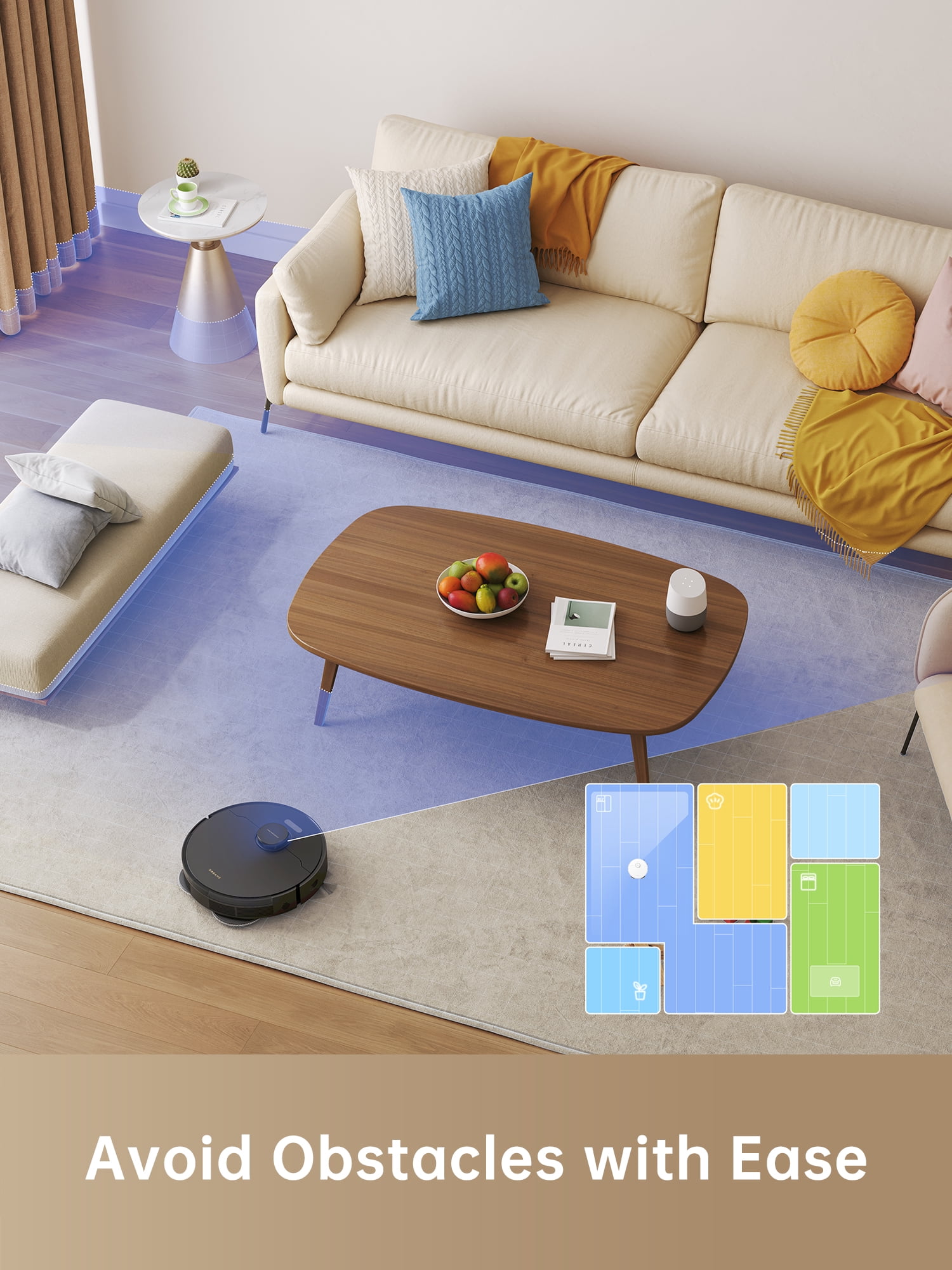 DREAME L10s Plus Self-Empty Robot Vacuum and Mop Combo, Hands-Free up to 90-Days of Dust, 7000Pa Suction, DuoScrub Mopping, 7mm Auto Lifting Mop, Auto-Empty Ideal for Pet Hair, Hard Floor and Carpet