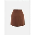 thumbnail image 4 of Linen Blend Chocolate Brown Skirt, 4 of 6