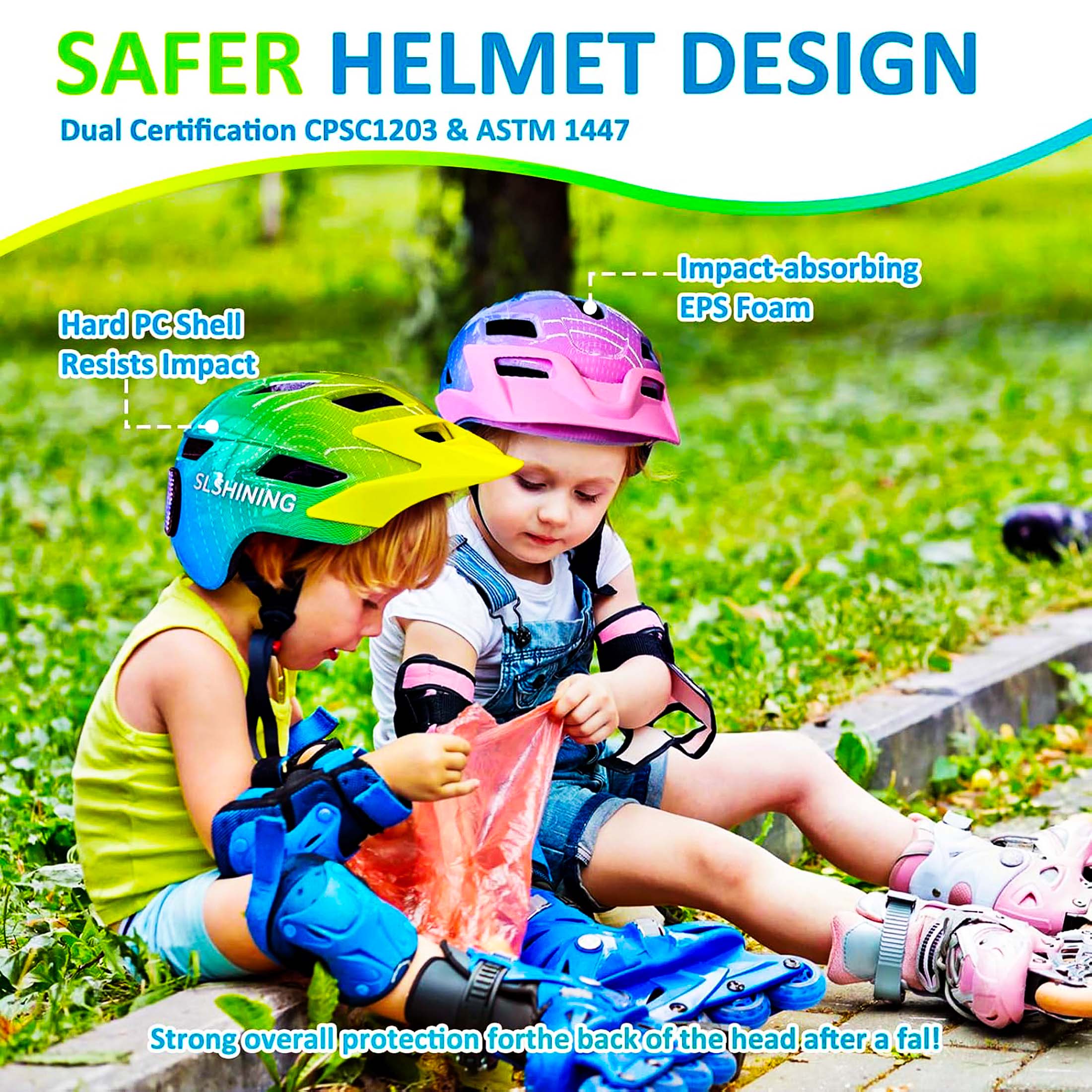 Kids Bike Helmet with LED Display & Remote Control, 64 Light Patterns, Turn & Stop Signals, Multi-Sport Helmet for Toddler & Youth Ages 3-14, Safe for Boys Girls Bicycle Scooter Mountain Bike