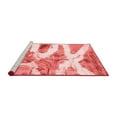 thumbnail image 2 of Ahgly Company Machine Washable Indoor Square Abstract Red Modern Area Rugs, 4' Square, 2 of 4
