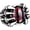 Red, variant on Men's Stainless Steel Vintage Domineering Gothic Punk Dragon Claw Oval Gemstone Biker Ring European and American Style