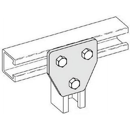B-Line BFV337, Channel Flat Plate Fitting, Bfv337 3H T Gusset Plte, 1 PC