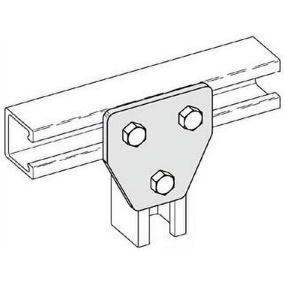 B-Line BFV337, Channel Flat Plate Fitting, Bfv337 3H T Gusset Plte, 1 PC