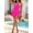 Rose Red, variant on Women Hot Pink One Piece Swimdress V Neck Ruched Tummy Control Swimwear with Wrap Skirt Adjustable Straps Bathing Suit