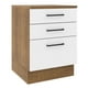thumbnail image 1 of Mueble de Cocina Madesa Agata 60 cm 3 Cajones Marrón/Blanco, 1 of 6