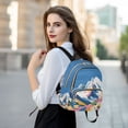 thumbnail image 6 of FORMRS Mini Backpack Purse for Women Travel Daypack Casual Shoulder Bag, Abstract Snow Mountain, 6 of 7