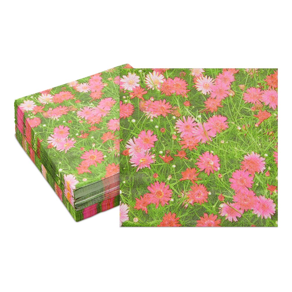 100 ct Floral Paper Luncheon Napkins for Summer Birthday Tea Party