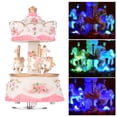 thumbnail image 4 of Labymos Music Box Carousel Horse Color Change LED Light Luminous Rotating Best Gift Melody-Castle in The Sky, 4 of 7