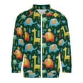 thumbnail image 3 of Lightweight Jacket for Men - Colorful Elephants Cuteness Casual Zip Up Bomber Jacket Men Spring Fall Windbreaker Coat with Pocket, 3 of 6
