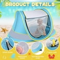 thumbnail image 3 of dxynlzq Baby Beach Tent Large Pop  Beach Tent Sun Shade for Beach Portable Baby Travel Tent with Mosquito Net Indoor Baby Play Tent UPF 50+ UV  Sun Shelters for Infants, 3 of 6
