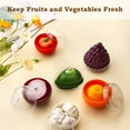 thumbnail image 7 of 6 PCS Fruit and Vegetable Storage Containers, Reusable Storage Keeper, Avocado Orange Lemon  Onion Garlic Tomato Shaped Saver Holder for Fridge, Refrigerator Crisper Vegetable for and Fruit, 7 of 7