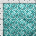 thumbnail image 3 of oneOone Silk Tabby Turquoise Green Fabric Ikat Dress Material Fabric Print Fabric By The Yard 42 Inch Wide, 3 of 6
