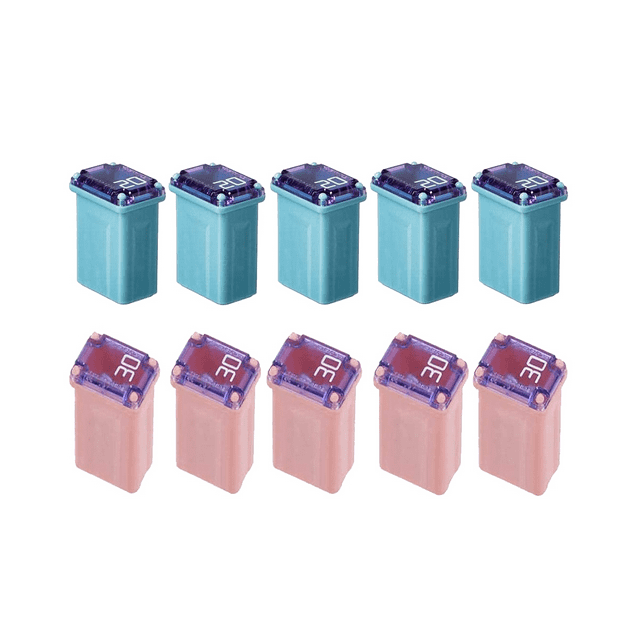 10 PCS of 20Amp 30Amp Miniature Box Fuses FMM MCASE Type FMM Maxi Fuses ("Low Blow")