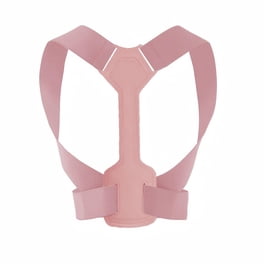 Posture Corrector Back Brace For Men & Women - Adjustable Full Back Support, Pain Relief, Lumbar Support (Pink, Large)