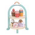 thumbnail image 1 of Juego de pastel de postre de madera, juego de comida, juego de simulación para niños, juego de fiesta de té para niñas pequeñas, cocina de juego de madera Montessori, 1 of 5