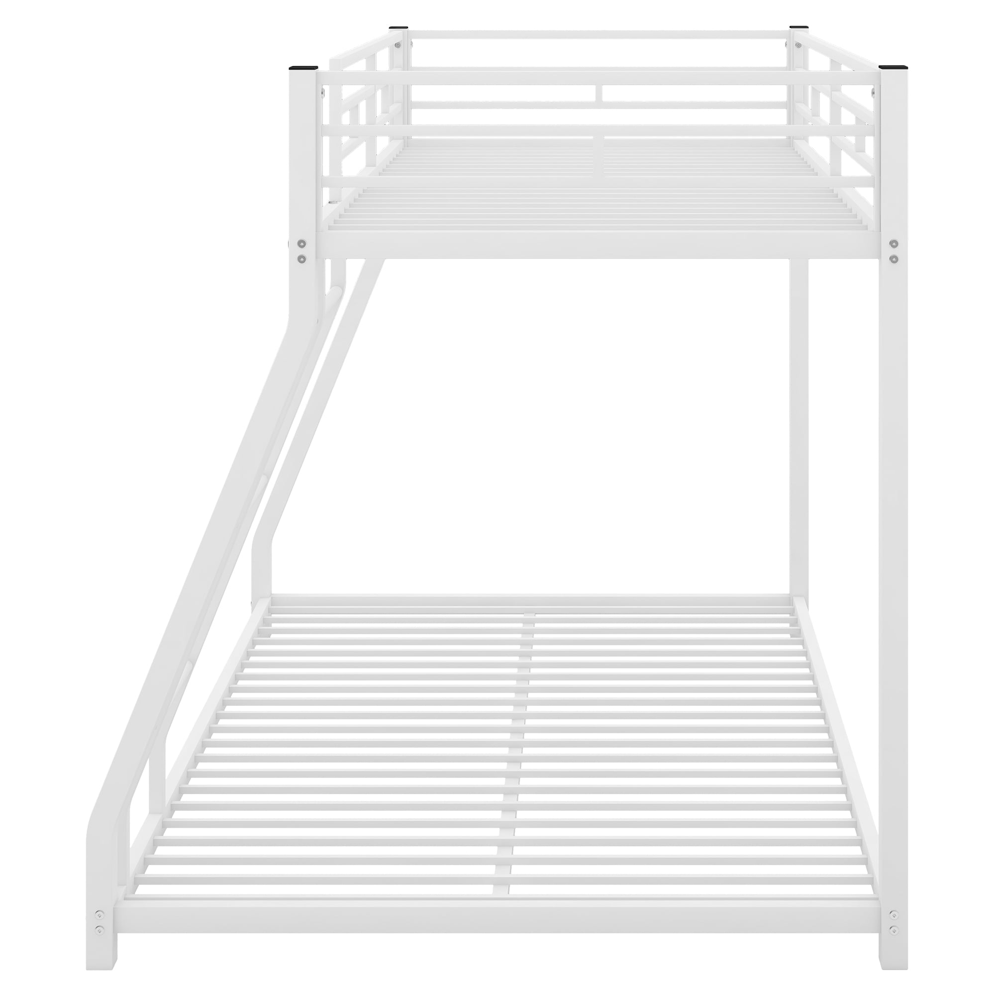 Euroco Metal Twin over Full Bunk Bed with Trundle, White