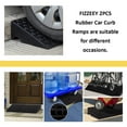 thumbnail image 3 of Kinbor 2 Pcs Driveway Curb Ramps, 6" Rise Heavy Duty Threshold Rubber Threshold Curb Ramps, Black, 3 of 5
