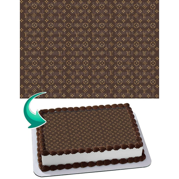 Louis Vuitton Edible Cake Image Topper Personalized Birthday Party 1 4 Sheet 8 X10 5 Walmart Com