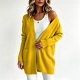 thumbnail image 2 of COMVALUE Women's Classic Cardigans Long Sleeve Open Front Casual Knit Cardigan Sweaters Coat Soft Outwear (Yellow, XL), 2 of 7