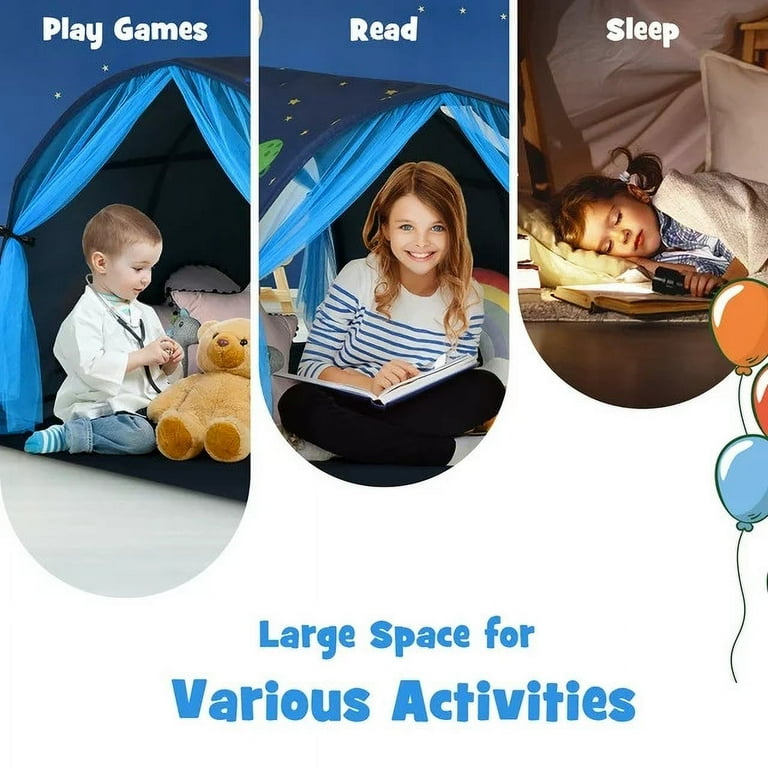 YQSDG Portable Playhouse Kids Bed Play Tents, Peach Skin