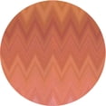 thumbnail image 1 of Ahgly Company Machine Washable Indoor Round Transitional Bright Orange Area Rugs, 4' Round, 1 of 7