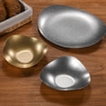thumbnail image 5 of Stylish Irregular Shape Plates, Irregular 304 Stainless Steel Plates, Decorative Stainless Steel Dessert Plate, Non-Rectangular Metal Tray for Food, Irregular Shaped Stainless Steel Disc,I, 5 of 6