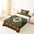 thumbnail image 5 of jejeloiu Earthy Tribal Twin Sheets,Native Print Bedding For Boys,Green Orange,3 Pieces,1 Fitted Sheet and 1 Pillowcase, 5 of 6