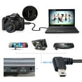 thumbnail image 3 of FVH 90 Degree Left Angled Mini USB 5Pin Male to Female Extension Cable 30cm for GPS Camera, 3 of 9
