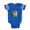 Royal Blue, variant on CafePress - Irish Bulldog - Cute Infant Baby Football Bodysuit