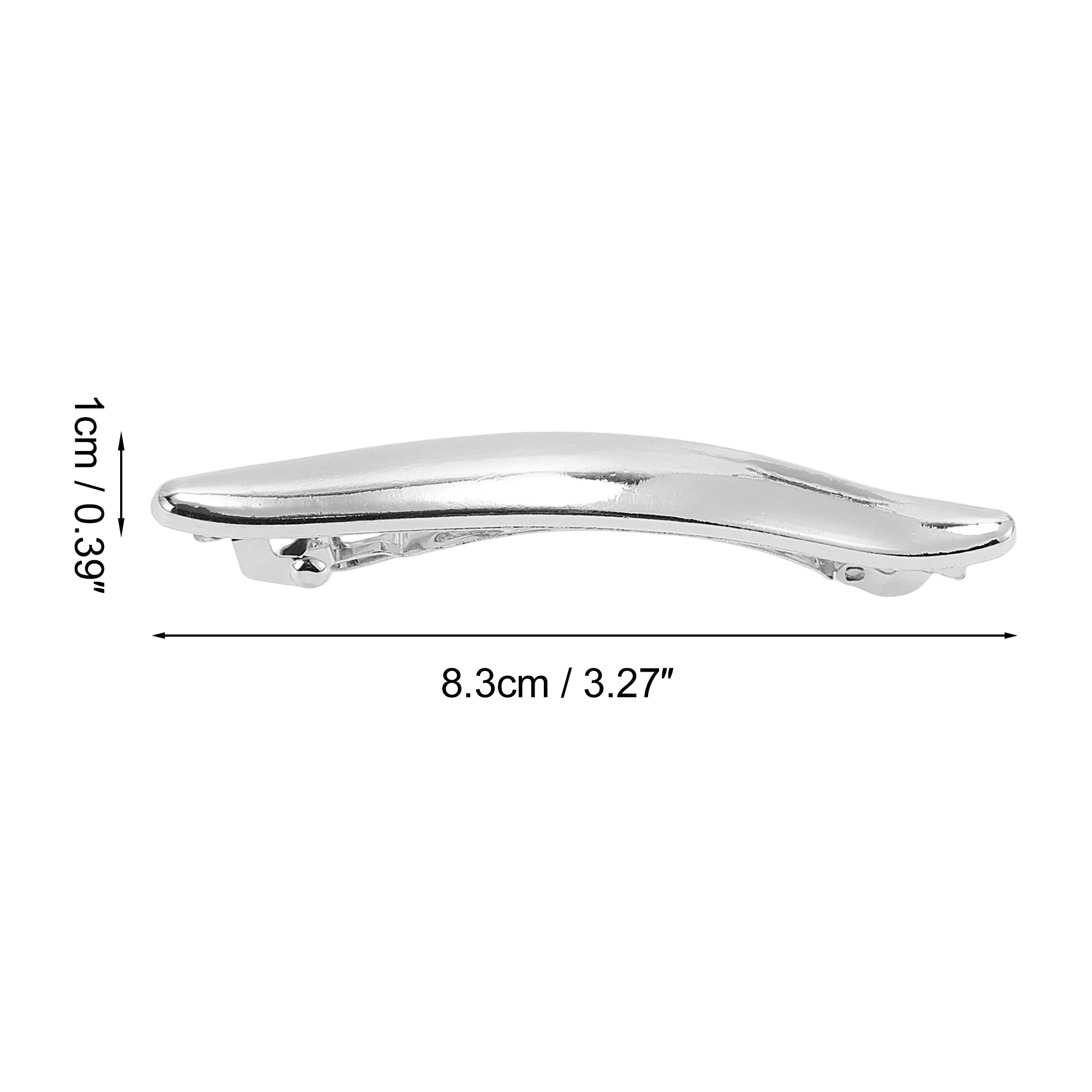 Unique Bargains Fashionable Hairstyles Grace Polished Wave Hair Barrettes Silver Tone