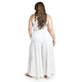 thumbnail image 3 of Pantalon estilo palazzo Roman Fashion /Tallas Extras, R42 (Blanco) blanco 38, 3 of 6