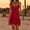 Red, variant on Afuyipoi Womens Cotton Linen Sleeveless V-Neck Dress With Pockets, Solid Color Belted A-Line Midi Dress, Soft Breathable Loose Casual Summer Dress For Women Blue Size 2XL