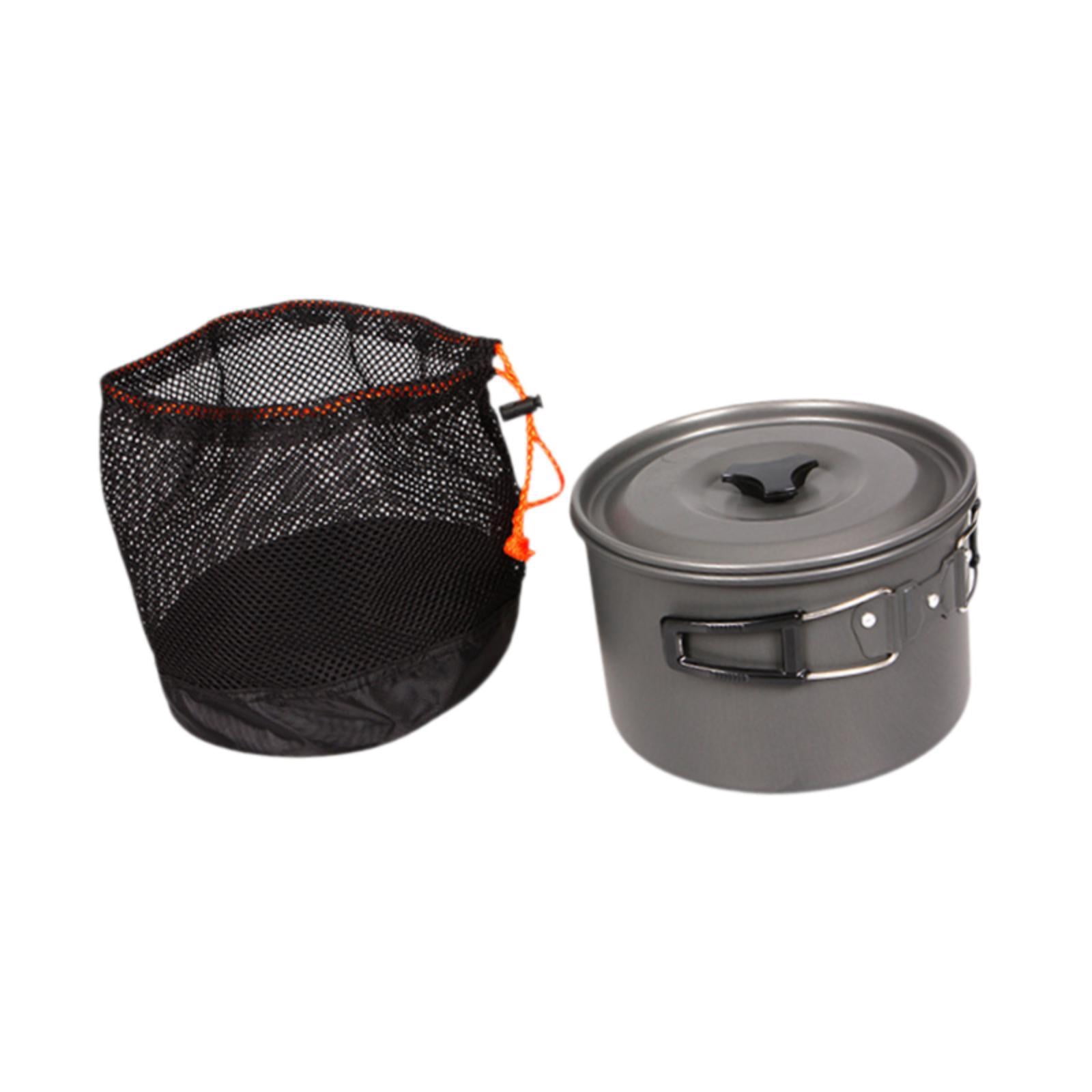MAGIDEAL Camping Pot Solo Cooking Gear High Capacity Household Outdoor Camping Cookware Large Single Pot for Picnic Outdoor Survival