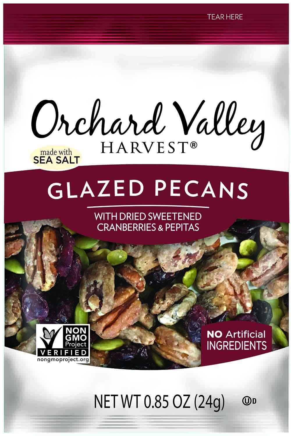 Orchard Valley Harvest Glazed Pecans, 0.85 oz (Pack of 8)