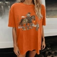 thumbnail image 7 of Womens Clothing Homenesgenics Womens Tops under $5 Women's Cowboy Competition Casual Concert T Shirts Vintage Cow Skull Graphic Tees Oversized Orange L, 7 of 7